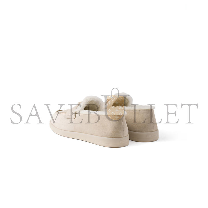 Pra*a suede and wool loafers 2dg124